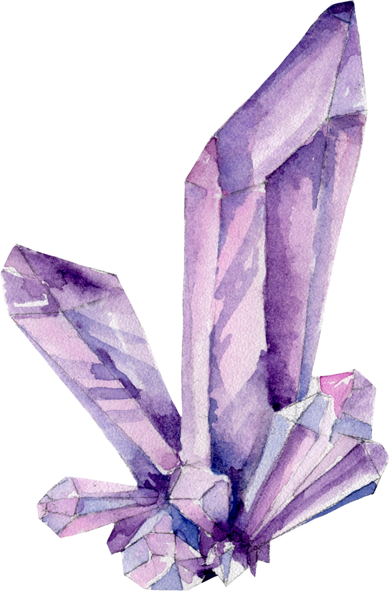 Watercolor crystal